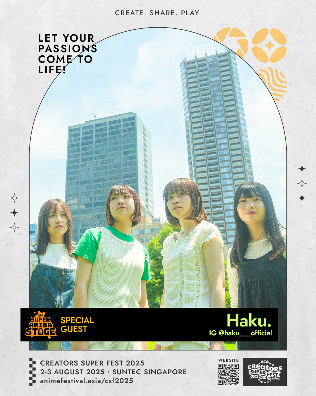 シンガポールで開催のAFA Creators Super Fest Singapore 2025に出演決定！